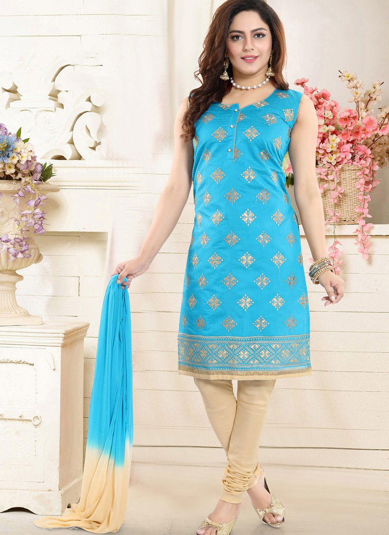 N F CHURIDAR 11 Latest Fancy Designer Festive Wear Chanderi Silk Resam Embroidery Work Heavy Salwar Suit Collection